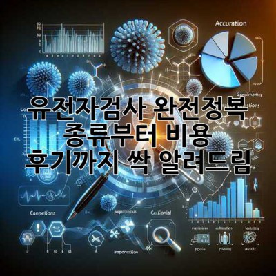 유전자검사 완전정복!🧬 종류부터 비용, 후기까지 싹 알려드림!