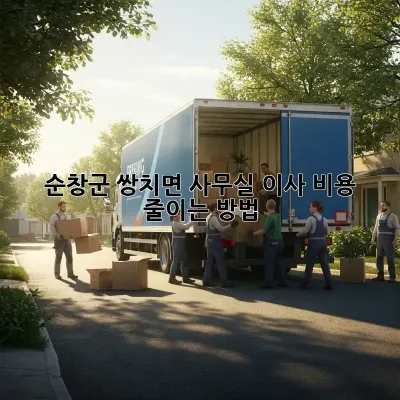 순창군 쌍치면 사무실 이사, 비용 줄이는 방법!