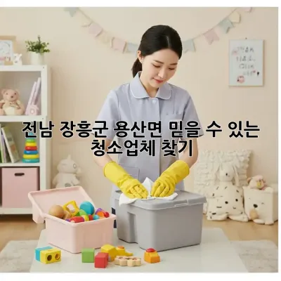 전남 장흥군 용산면 믿을 수 있는 청소업체 찾기