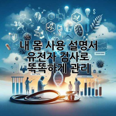 내 몸 사용 설명서, 유전자 검사로 똑똑하게 관리🧬