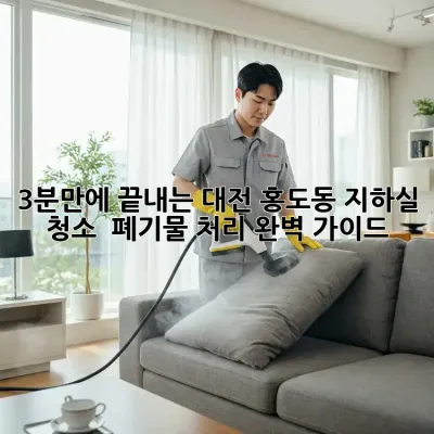 3분만에 끝내는 대전 홍도동 지하실 청소 & 폐기물 처리 완벽 가이드