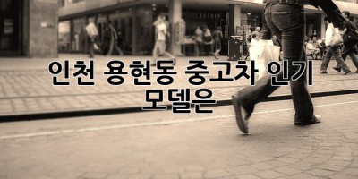 인천 용현동 중고차 인기 모델은?