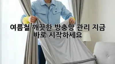 여름철 깨끗한 방충망 관리, 지금 바로 시작하세요!